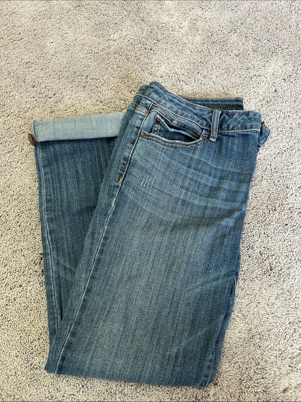 Simply Vera Vera Wang Women's Ankle Cropped Jeans in Medium Blue